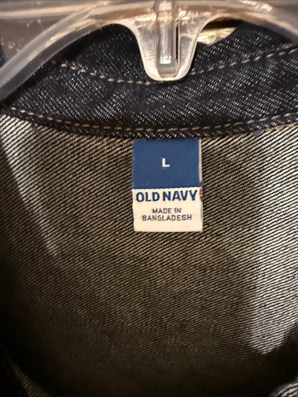 Old Navy Dark Indigo Denim Button-Down Dress, L, NWOT - Picture 2 of 7